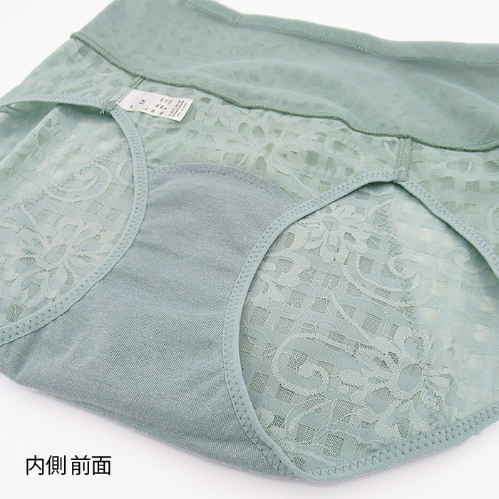 広い防水面で安心 薄手で通気性の良い生理用ショーツ