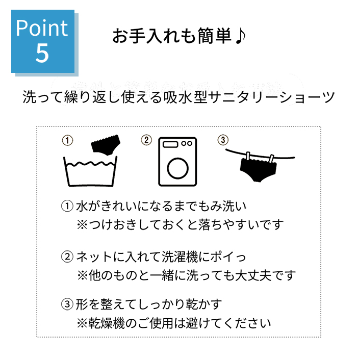 【送料無料】 あったか起毛生地で快適 吸収型サニタリーショーツ