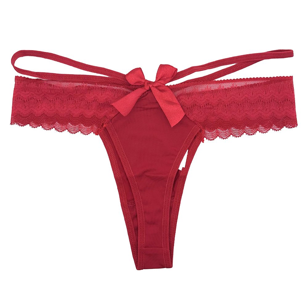 Tバック レディース バックリボン サイドストリング 腰ゴム紐 レース