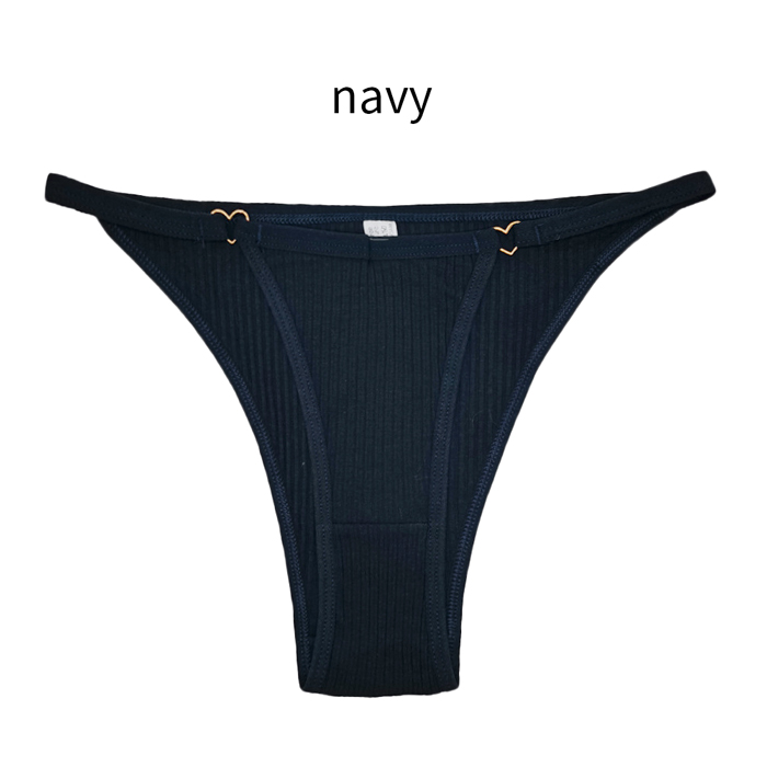 綿95% ハートのチャーム付き ブラジリアンショーツ