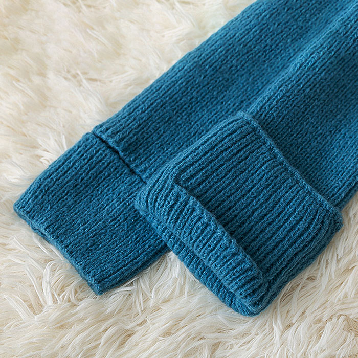 締め付けずに快適フィット リブ編みレッグウォーマー