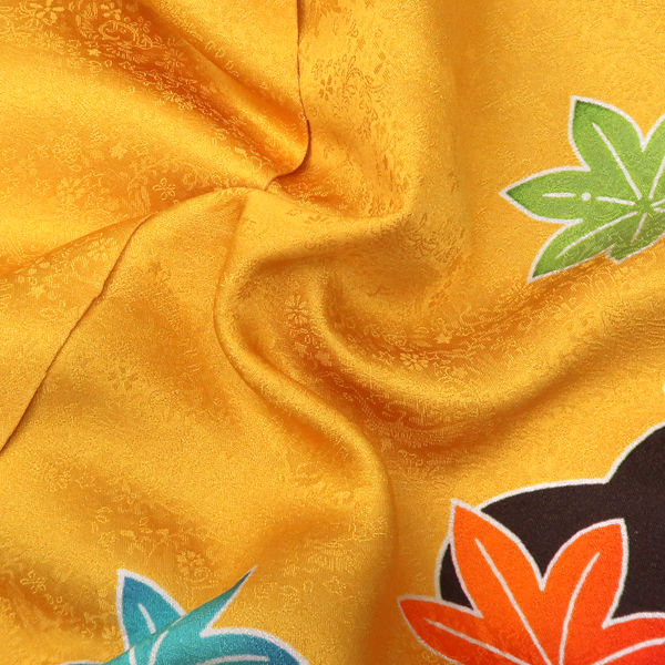 10％クーポンあり 振袖 黄色 仕立て付き 新品 販売 購入 古典柄 紅型 牡丹 正絹 フォーマル 着物 未仕立て 仕立て込み 成人式 絹 f-685｜kasane-kyoto｜07