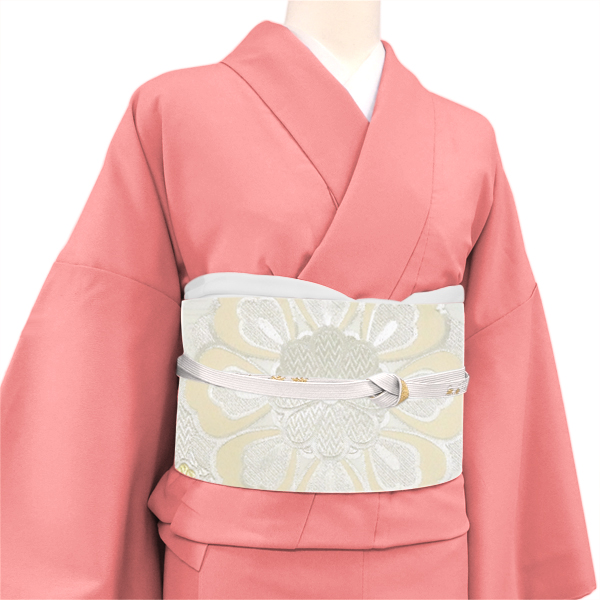 15%分クーポンあり 振袖用 袋帯 樹織物 白 仕立て上がり 振袖帯 正絹