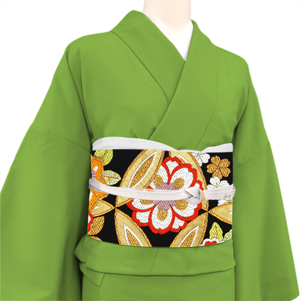 売り切り！　最終値下げ　未使用品　京呉服　振り袖用　正絹袋帯　成人式 レンタル】振袖 着物セット 正絹着物+袋帯 成人式 晴れ着 往復