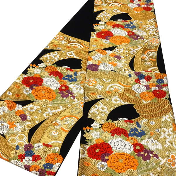 31日迄！”卸問屋本決算SALE 袋帯 京都 西陣 逸品 大熨斗 束ね熨斗 花