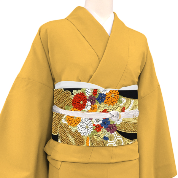 振袖用袋帯　西陣織：岡文(新品未仕立品) 15%クーポンあり 岡文織物 袋帯 振袖用 黒色 西陣織 仕立て付き 正絹