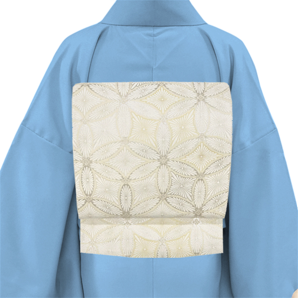 大光 袋帯 フォーマル 仕立て上がり 白 シルバー ベージュ 西陣織 礼装