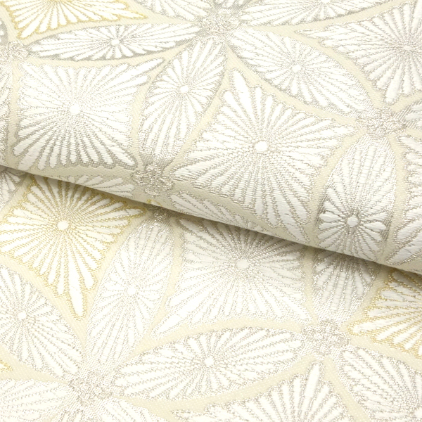 大光 袋帯 フォーマル 仕立て上がり 白 シルバー ベージュ 西陣織 礼装