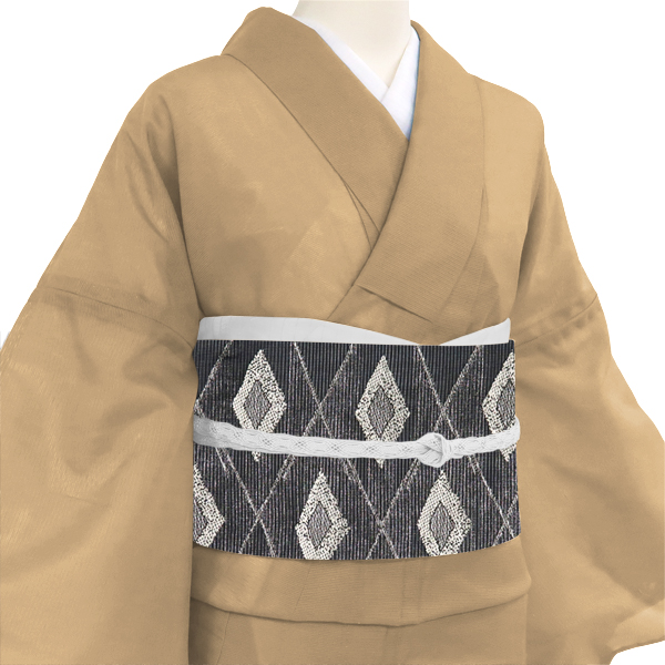 ★専用★美品袋帯 夏 夏帯 絽　チャコールグレー　長さ4m35cm お洒落 正絹 ☆専用☆美品袋帯 夏 夏帯 絽 チャコールグレー 長さ4m35cm お洒落 正絹