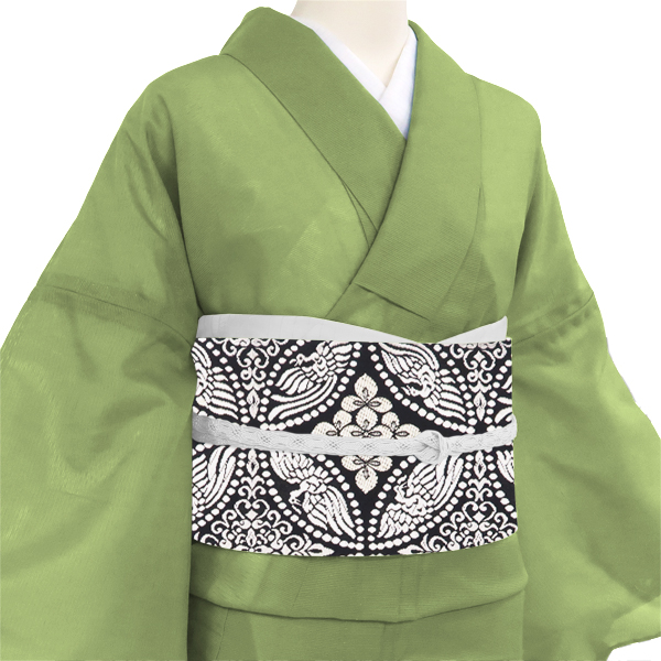都（みやこ）夏袋帯 黒色 仕立て付き フォーマル 紗袋帯 夏袋帯 礼装用 紗 西陣織 鳳凰七宝文 単衣 夏物 正絹 販売 購入 新品 fon-339の画像