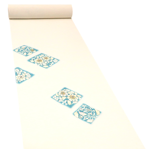 付下 訪問着 白色 仕立て付き 十日町有名染匠 友禅 反物 新品 袷 単衣 菱文 牡丹唐草 正絹 フォーマル お茶会 結婚式 入学式 h-670