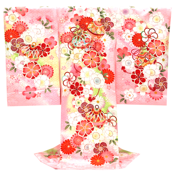 産着 女の子 販売 ピンク お宮参り 正絹 着物 初着 のしめ 新品 購入