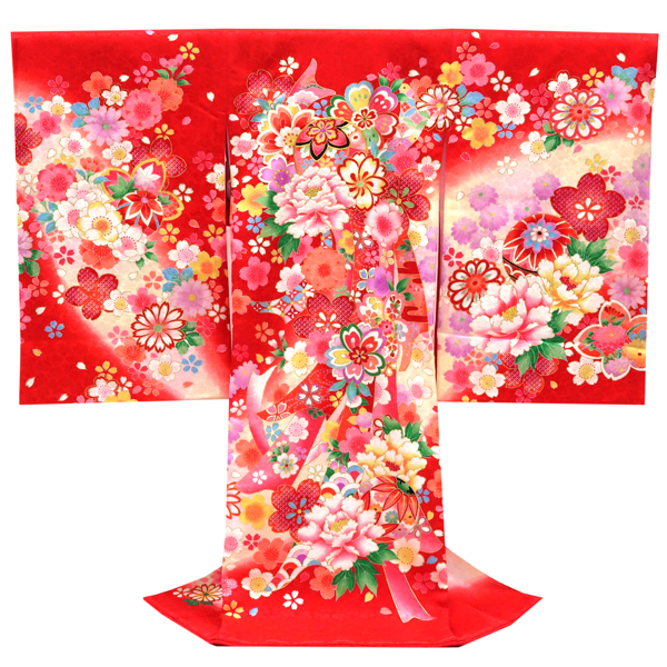 【新品】正絹　赤色　初着 15%OFFセール 産着 女の子 販売 赤 お宮参り 正絹 京友禅 着物