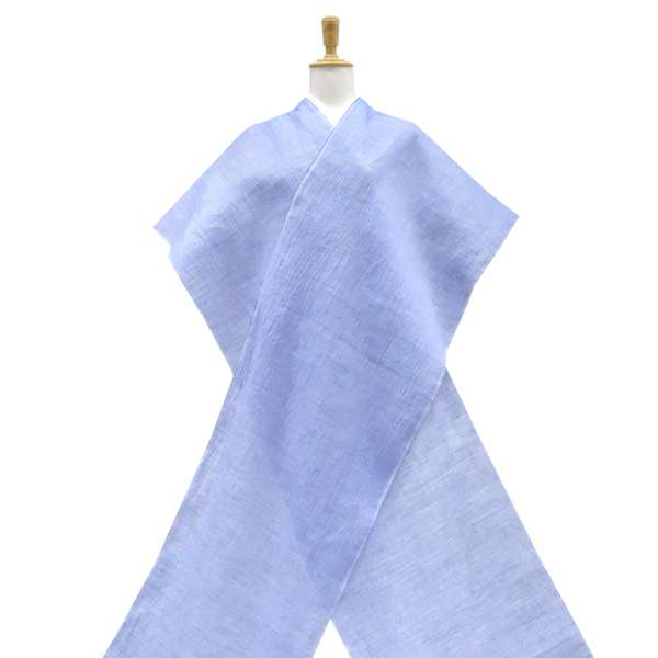 20%OFFセール 近江ちぢみ 着物 仕立て付き 青 無地 本麻 夏着物 新品