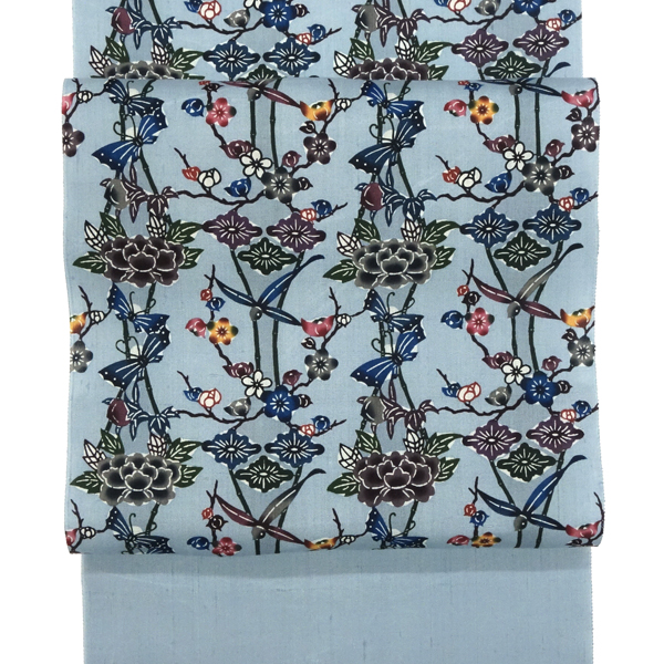 正絹　作家物　縮緬紅型振袖　正絹袋帯　2点セット　2ー3 正絹 作家物 縮緬紅型振袖 正絹袋帯 2点セット 2ー3 レディース