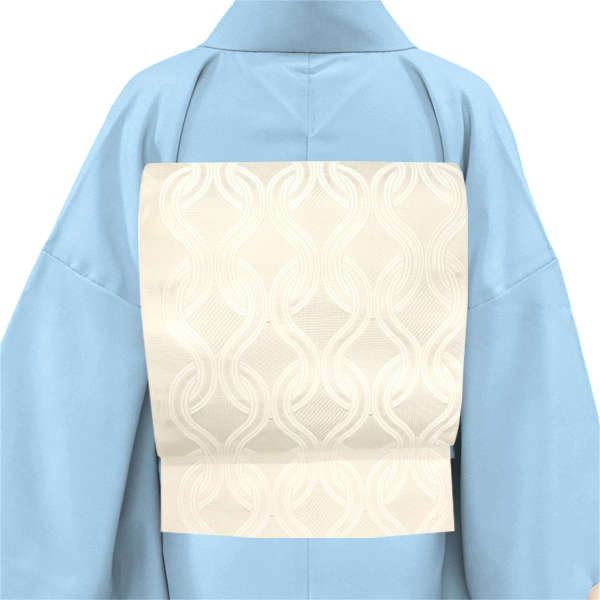 博多帯 名古屋帯 某一流織元 仕立て付き 白色 新品 未仕立て 反物 正絹 単衣 袷 カジュアル 本場筑前博多織 仕立て込み 絹 八寸帯 no-750の画像