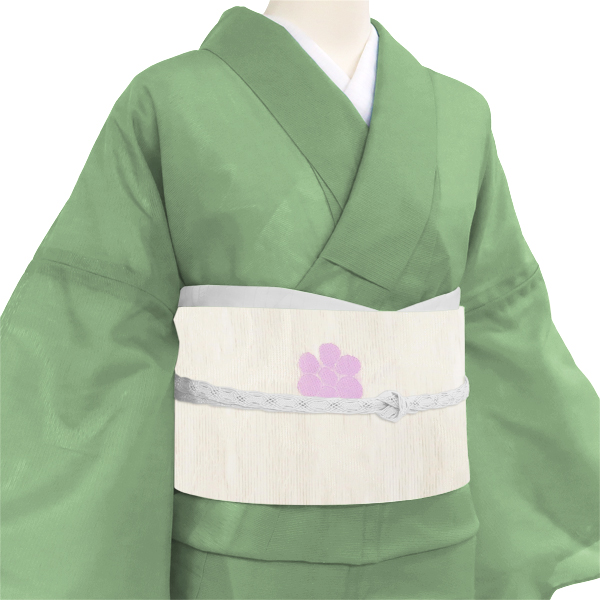 佐々木染織 夏絽名古屋帯 白 仕立て付き 西陣...の詳細画像2