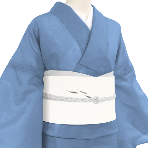 秀美 夏名古屋帯 白 仕立て付き めだか 楓 絽名古屋帯 絽塩瀬 夏帯 夏九寸名古屋帯 染帯 カジュアル 友禅 正絹 未仕立て 反物 新品 non-261の画像