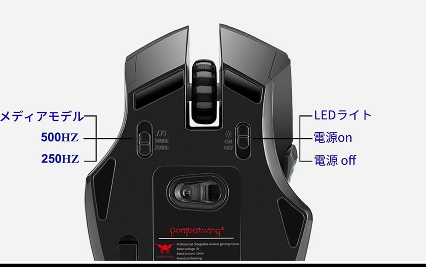 ゲーミングマウス W100 ワイヤレスマウス 光学式 充電式 無線 2 4ghz 8ボタン 全3種ledライト 1000 1600 2000 2400dpi W100ms 予約 E1104 1a Shop East 通販 Yahoo ショッピング