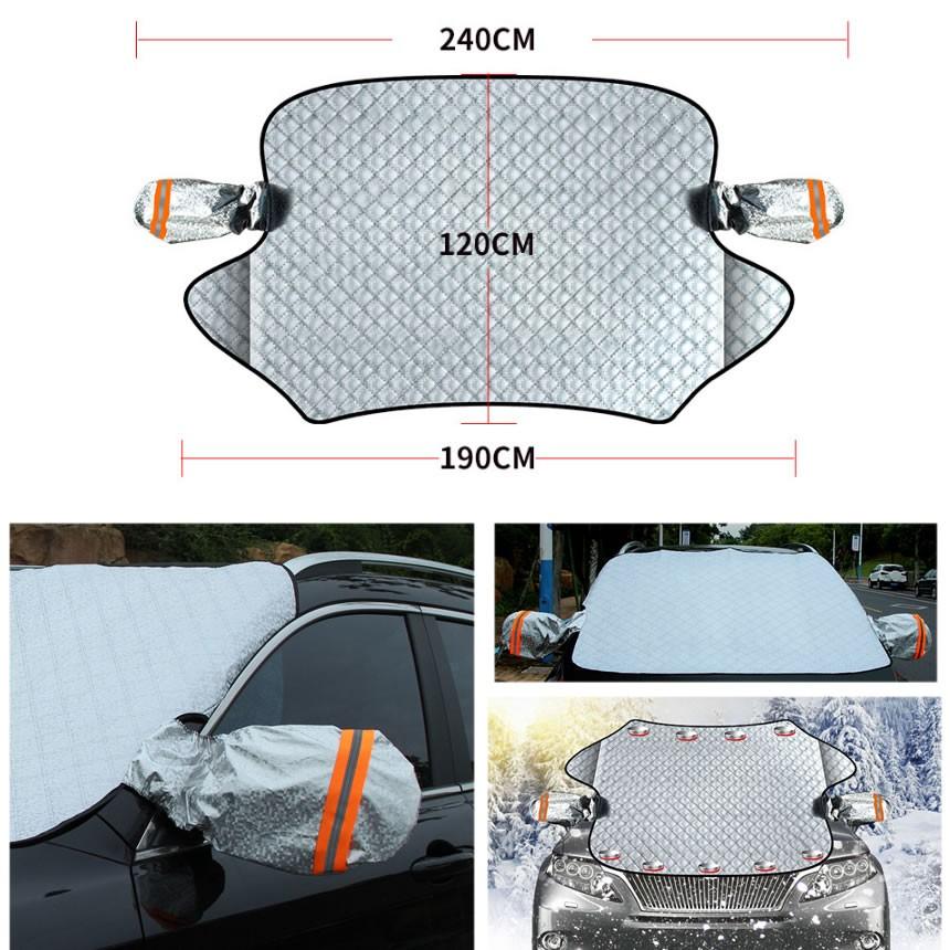 車用 凍結防止 カバー 冬 雪 寒波 カー用品 フロントガラス 結晶 スノー 霜 視界 安全 簡単 便利 グッズ TIKEBOUS