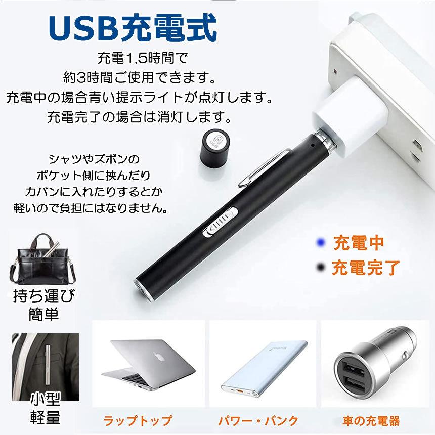 ペンライト led 懐中電灯 ミニ ダブル光源 小型 ペン型ライト ハンディライト USB充電式 ミニ キャンプ アウトドア 防災 釣り ライト  コンパクト 日用品 FUTAPI