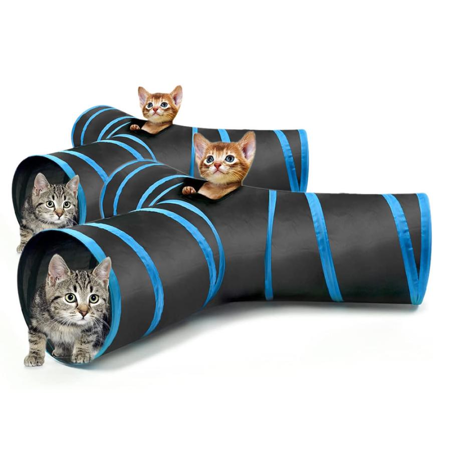 愛猫の大冒険 キャットトンネル 猫用 3道 折りたたみ式 スパイラル