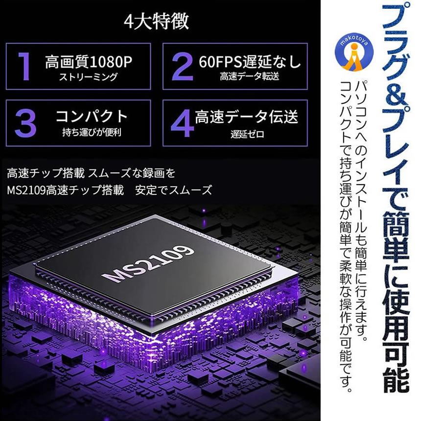 ビデオキャプチャーボード ビデオキャプチャー 4K HDMI USB