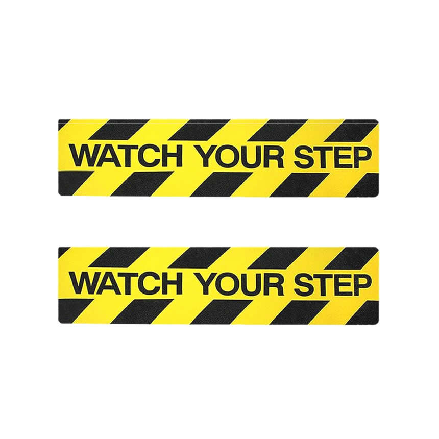 8枚セット ステップ警告ステッカー 注意 警告 転倒防止 15x60cm 粘着テープ 段差注意 滑り止め テープ 足もと注意 目立つ オフィス 家庭 安全 床 階段 4-STKES｜kasimaw｜02