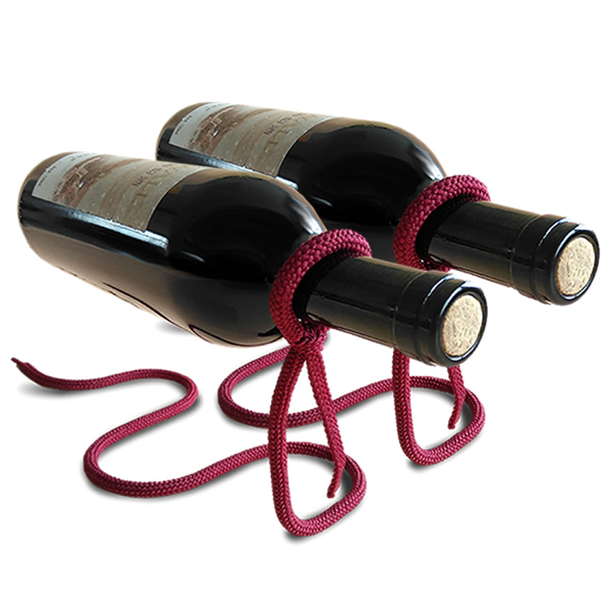 2個セット ワインスタンド ワインラック ワイン ホルダー スタンド インテリア バー パーティーグッズ 大人 デザイン ディスプレイ 魔法のロープ WAROPE｜kasimaw｜03