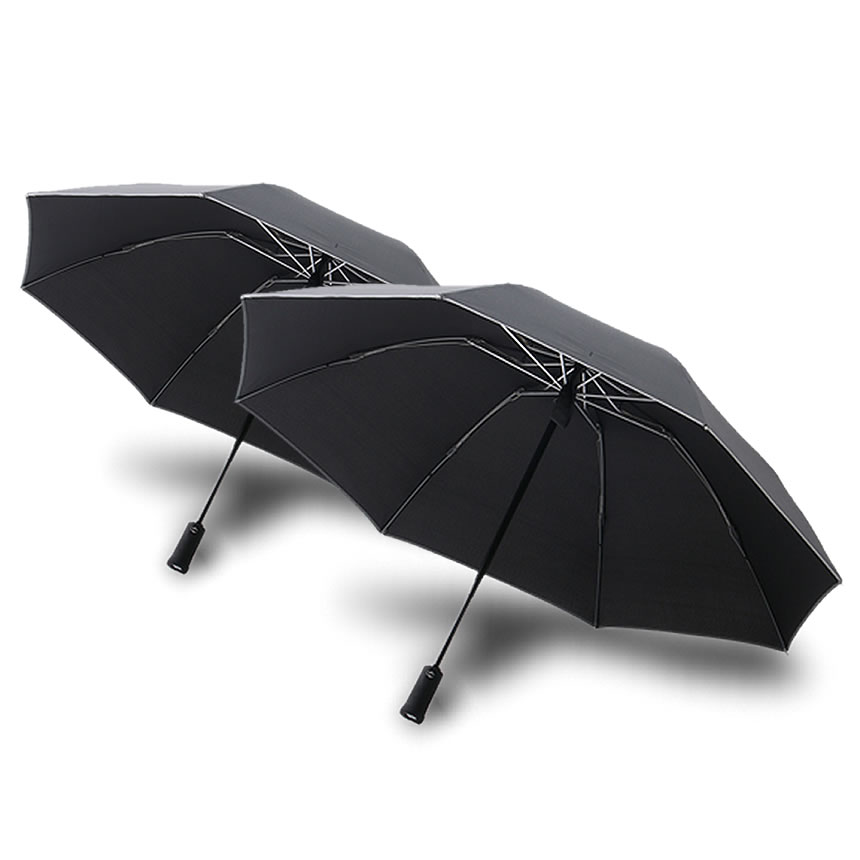 2個セット 自動開閉式 LED 折畳み傘 超大サイズ 12本骨 逆折り式 ワンタッチ 晴雨兼用 傘 ...