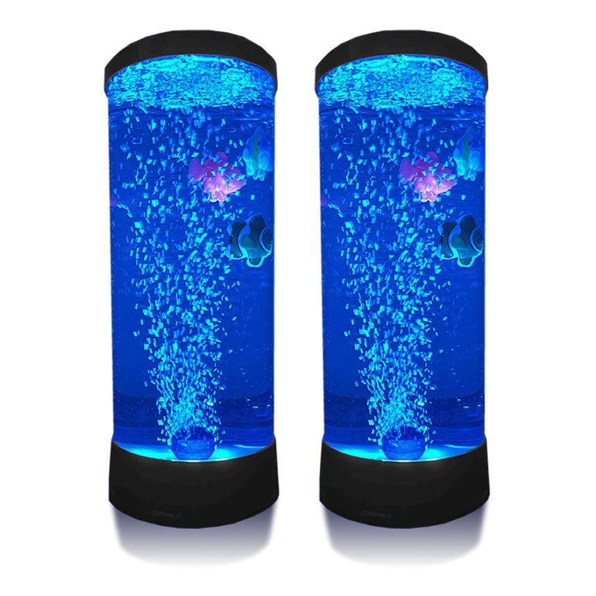 2個セット バブル搭載 LED アクアリウム 魚 3匹 インテリア 卓上 ミニクラゲ おしゃれ プレゼント イルミネーション BUBFISH｜kasimaw｜02