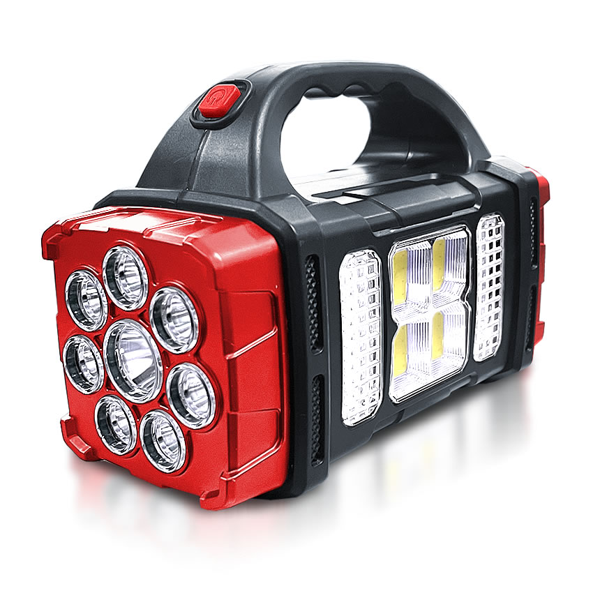 76LED 懐中電灯 ライト COB 側面 ソーラー 1000m 2400mAh 強力 爆光