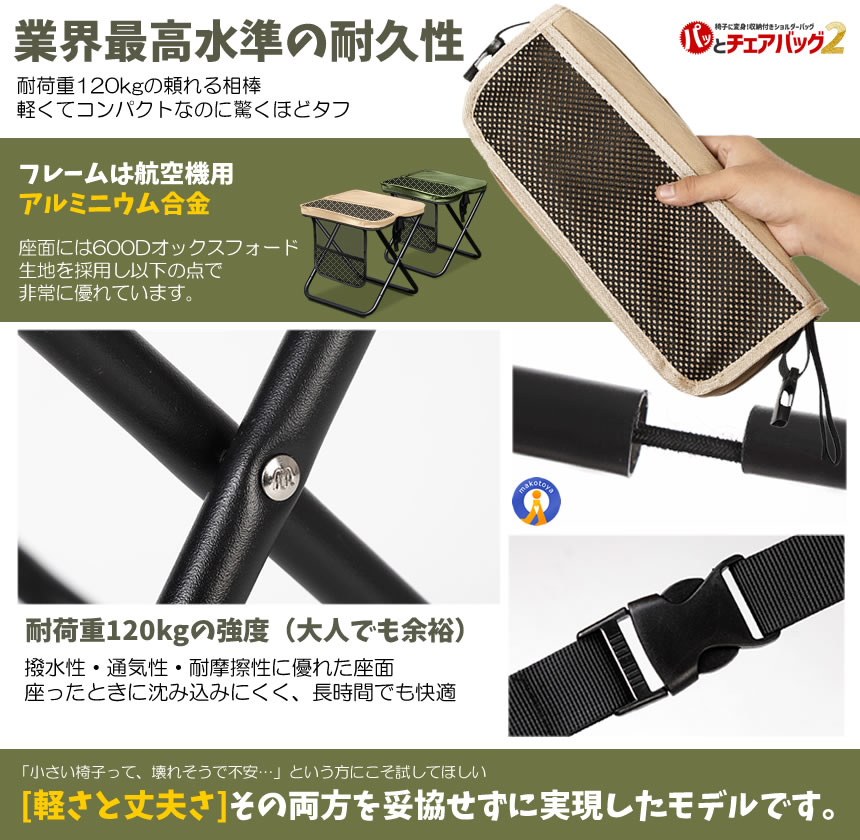 2個セット 折りたたみ椅子 アウトドア チェア 椅子 アウトドアチェア