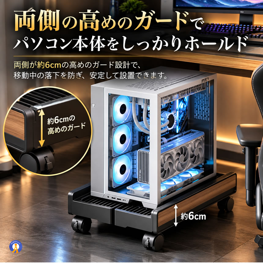 PCスタンド キャスター付き 伸縮式 CPUスタンド デスクトップPCスタンド パソコン台 PCラック CPUVIPST : 絆ネットワーク ...