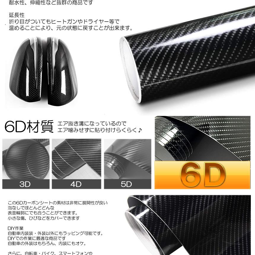 5D カーボン シート 光沢 ドレスアップ 車 フィルム ブラック 内装 外装
