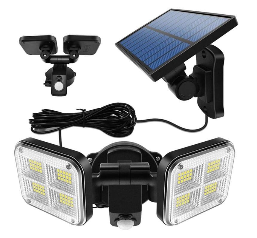 ソーラーライト屋外 2個セット ソーラーセンサーライト LED 分離型 5m