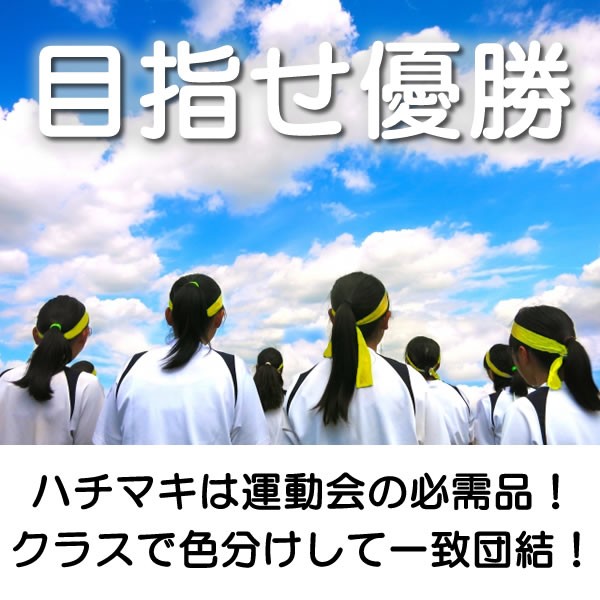 はちまき 100本セット ハチマキ 白 青 赤 黒 オレンジ 紫 黄色 緑 ピンク 運動会 鉢巻き 無地 体育祭 お遊戯会 スポーツ 体操 ダンス  応援 踊り 集団行動 :001225-1349x100:コスチュームで仮装大賞 - 通販 - Yahoo!ショッピング