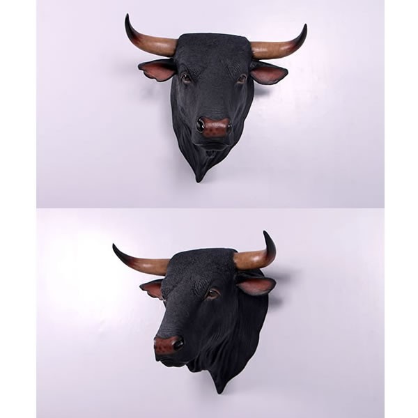 FRP スペインの闘牛 Black Spanish アニマルオブジェ ホテル向け 店舗 fr150232 動物園オブジェ Bull
