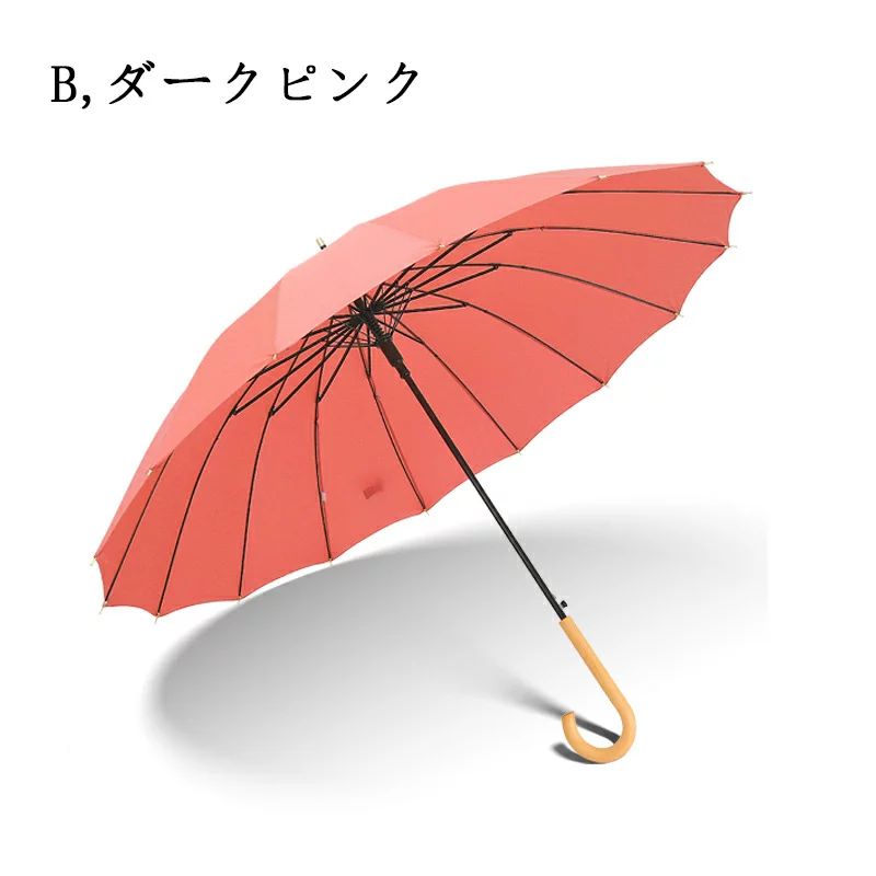長傘 レディース メンズ 長柄 日傘 雨傘 晴雨兼用 ビッグサイズ UVカット 紫外線対策 ボタン手...