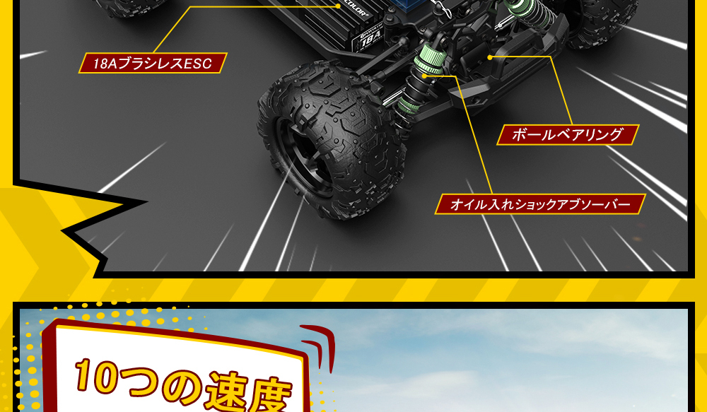 ブラシレス　ラジコン 4WD 楽天市場】ラジコンカー オフロード 4WD こども向け 大人向け