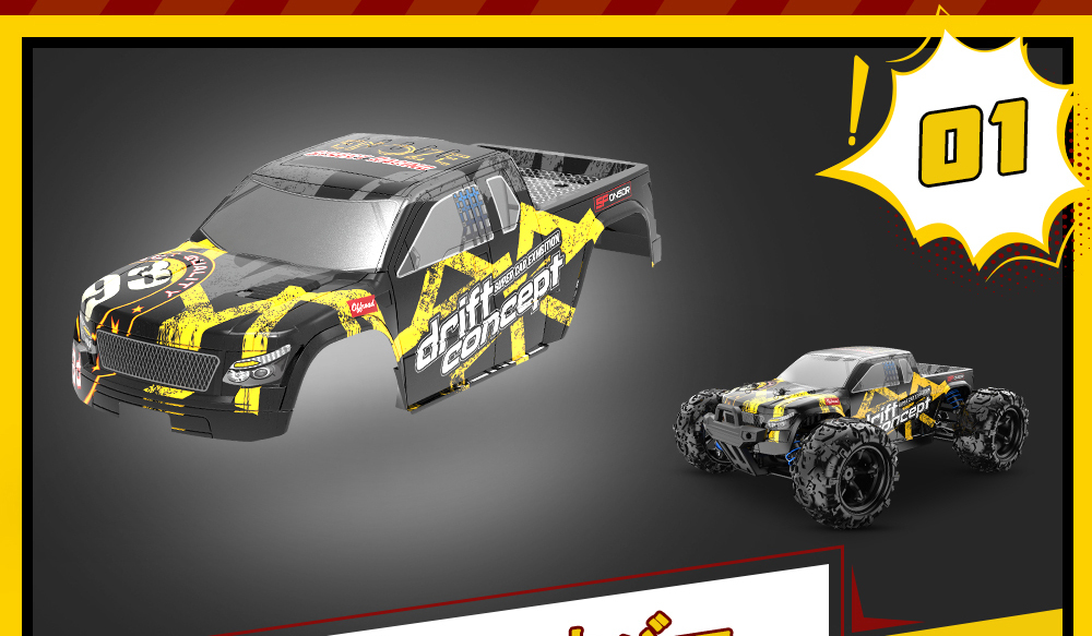 DEERC ラジコンカー オフロード 高速 ブラシレスモーター 4WD