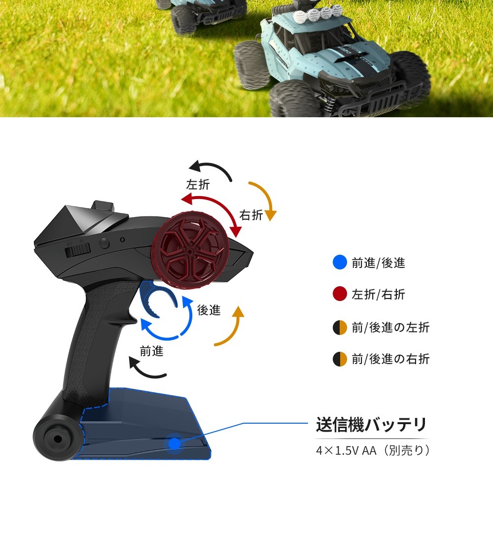 DEERC ラジコンカー オフロード カメラ付き 1/16 時速20km/h FPVリアルタイム RCカー 防振性抜群 走破性抜群 子供 大人 誕生日  プレゼント 贈り物 DE36W : de36 : HolyStone霞屋店 - 通販 - Yahoo!ショッピング