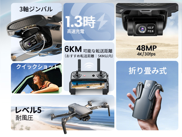 HOLY STONE Holy Stone ドローン 4Kカメラ付き GPS搭載 折り畳み