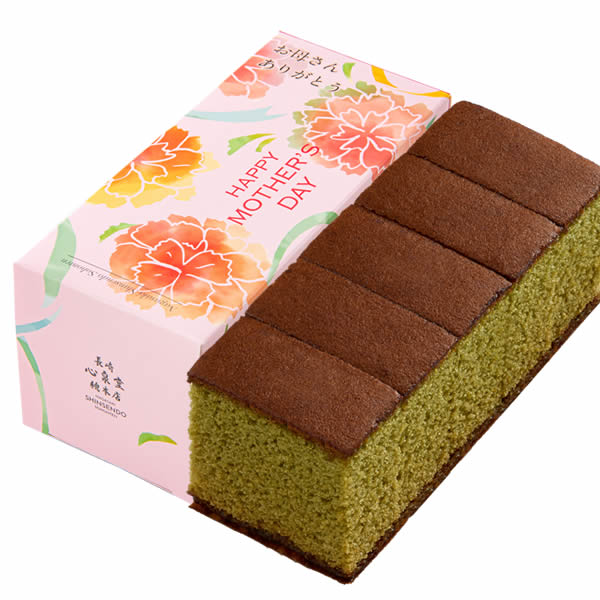 母の日 お菓子 ギフト カステラ ( 2025 和菓子 挨拶 食べ物 食品 スイーツ 贈り物 お祝い おしゃれ ) 0.3号 MDTY | 長崎心泉堂 | 03