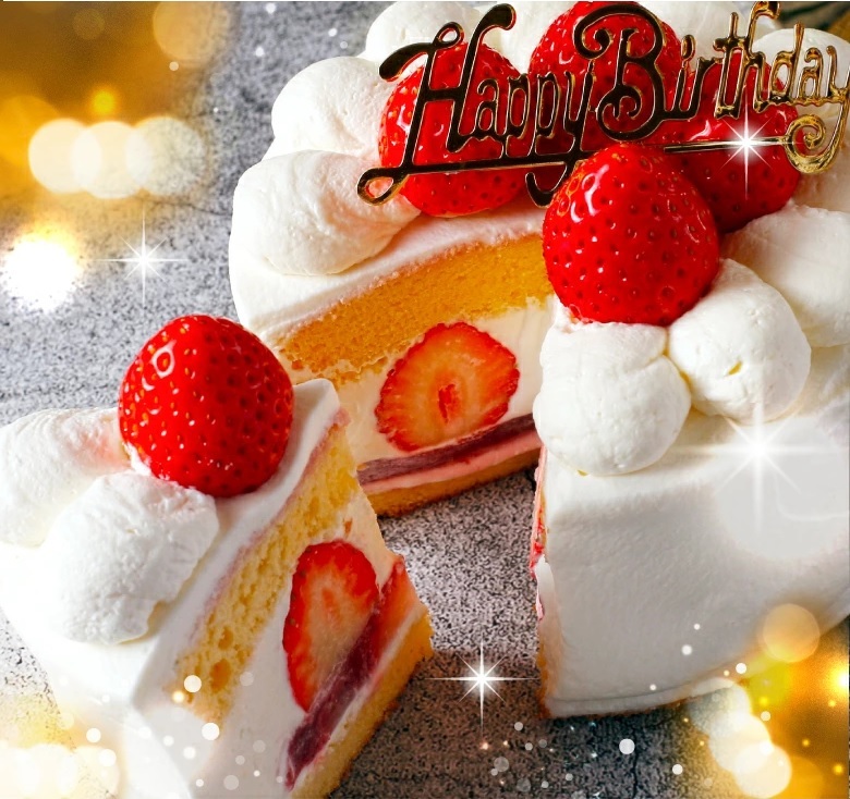 送料無料 お誕生日ケーキ いちご ショートケーキ 12cm 2人 4人 苺 イチゴ バースデーケーキ 4号