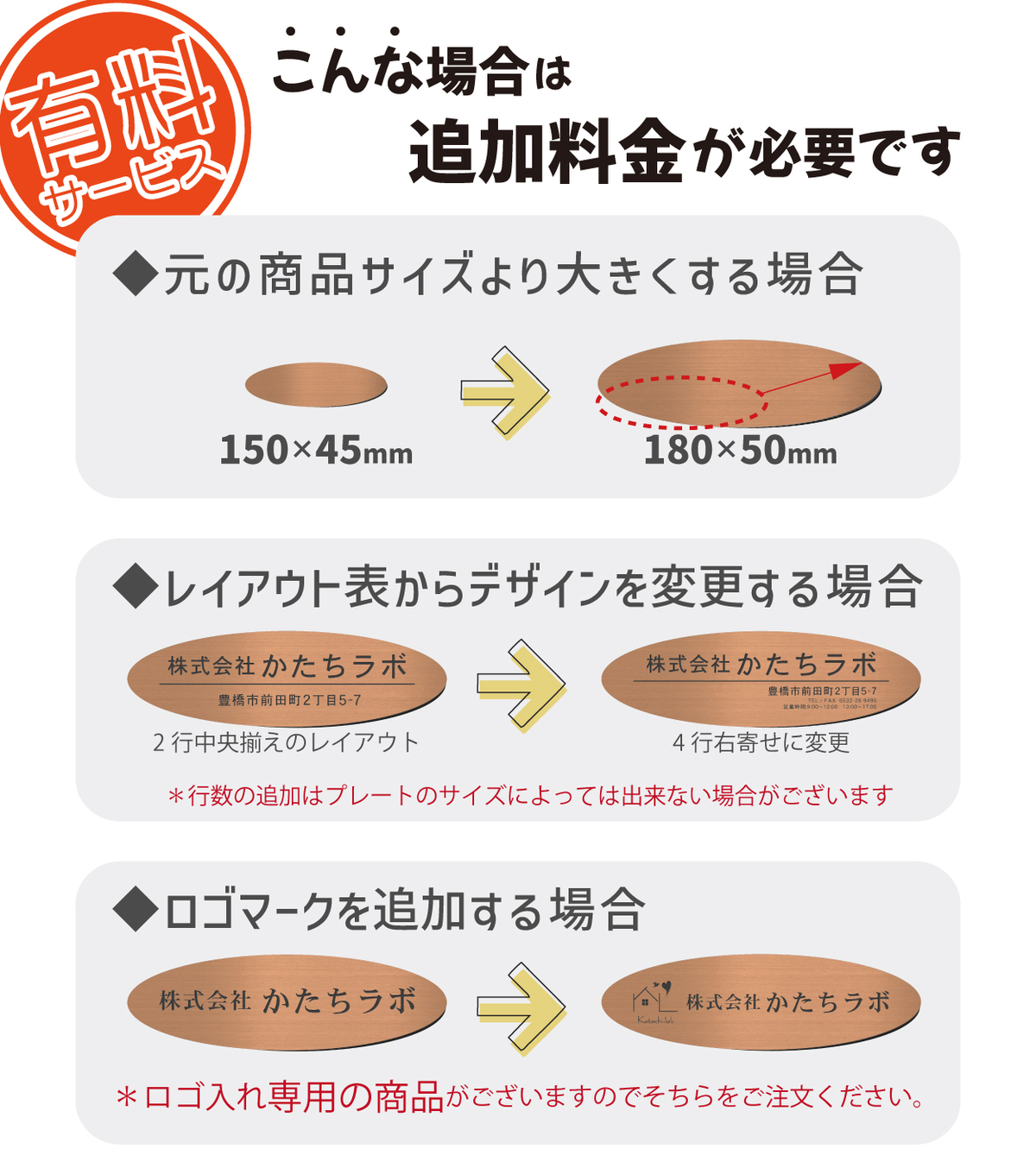 追加料金がかかる場合があります
