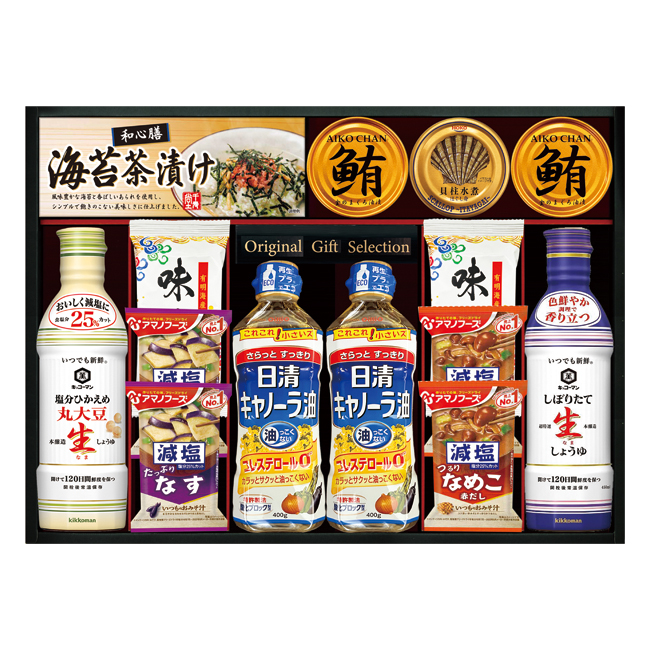 出産内祝い　食品｜【送料無料】｜キッコーマン＆アマノフーズ＆日清オイリオ　バラエティセット　No.100｜出産祝いのお返し