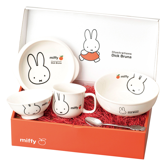 出産祝い　雑貨その他｜ミッフィーアップル食器ギフトセット　No.50｜出産　お祝い