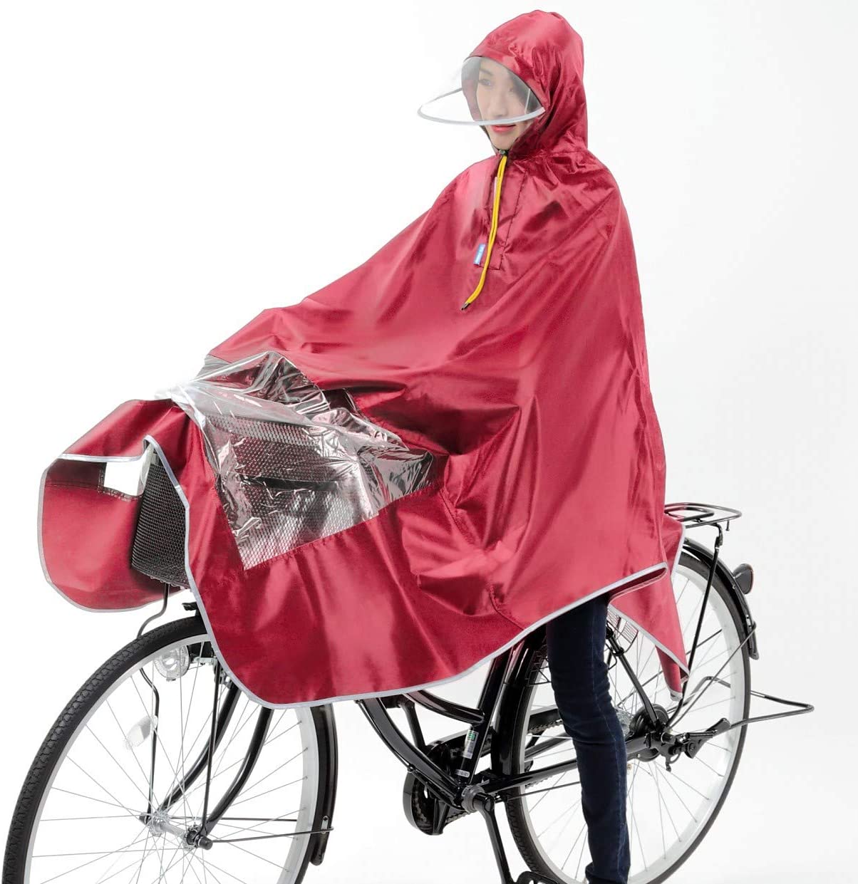 RomaRo フード付きレインウェア XL 赤/白 RomaRo フード付きレインウェア XL 赤白 RomaRo フード付きレイン