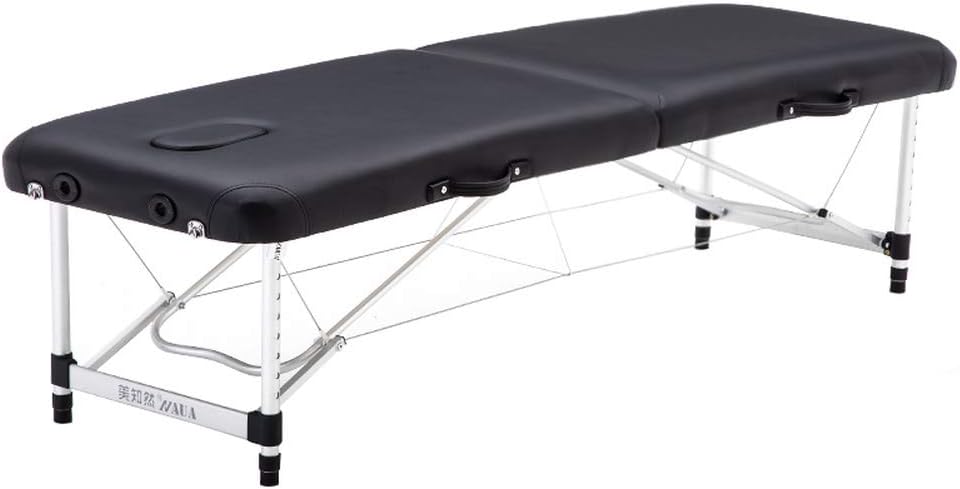 折りたたみ マッサージベッド (アルミ?有孔)長さ185×幅60×高さ48?73cm